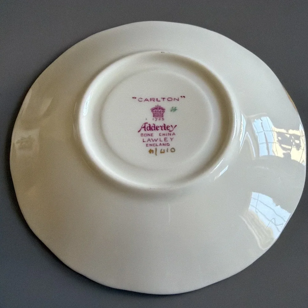 VTG  1950s Adderley Bone China Demitasse & Saucer 